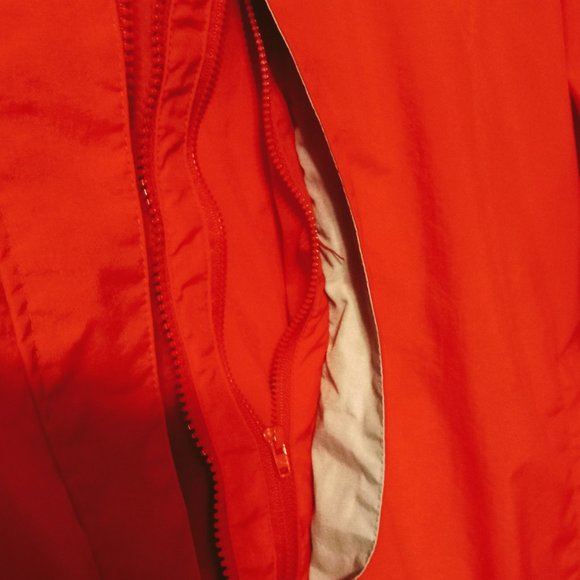 Vintage America West Airlines Full Zip Windbreaker Bold Red & Gray EUC Men's XL - Picture 8 of 13